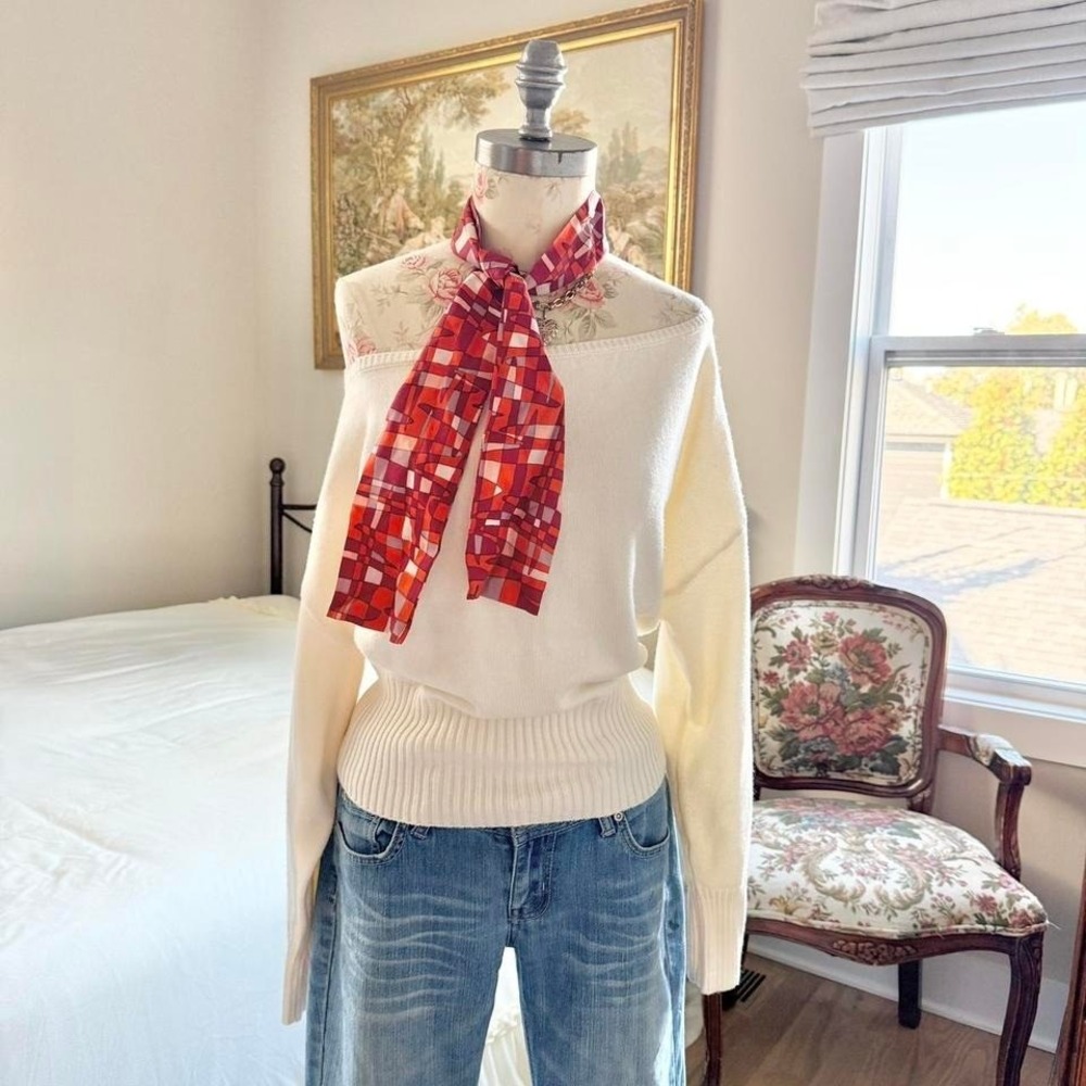 vintage geometric‎ scarf